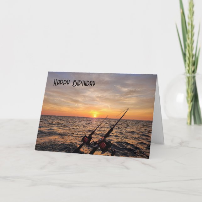 Tarjeta Pollos de pesca de cumpleaños (Anverso)