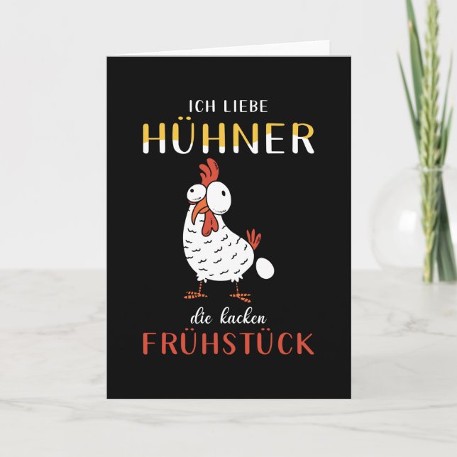 Tarjeta Pollos de pollo diciendo curiosidad (Anverso)