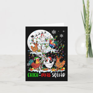 Tarjeta Pollos del grupo Santa Elf de la brigada de navida