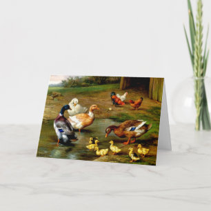 Tarjeta Pollos, Patos Y Duques En La Granja
