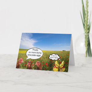 Tarjeta Pollos y huevos de Pascua