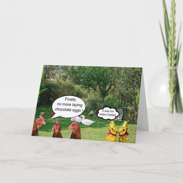 Tarjeta Pollos y huevos de Pascua (Anverso)