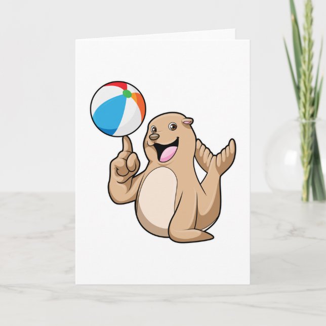 Tarjeta Polo acuático de agua de foca (Anverso)