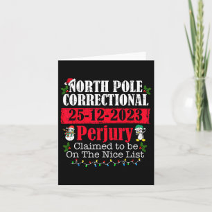 Tarjeta Polo Norte Correccional Perjurio Familiar Coincide