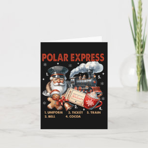 Tarjeta Polo Norte Polar Express Todos Abordo Creer Tren 