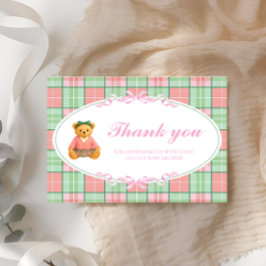 Tarjeta Polo Teddy Bear Chica Baby Shower Gracias