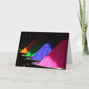 Tarjeta Polvo colorido de Holi Hai