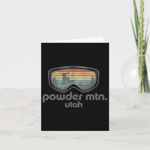 Tarjeta Polvo Montaña Utah Snowboard Retro Snowboard