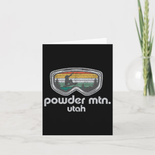 Tarjeta Polvo Montaña Utah Snowboard Retro Snowboard