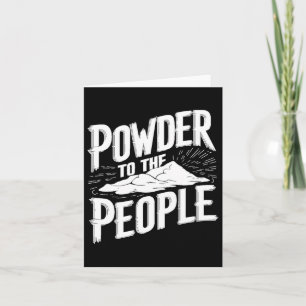 Tarjeta Polvo Para La Gente - Esquiador Snowboarder Freeri