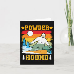 Tarjeta Polvo Snowboarder hound Gracioso Snowboarding Kids