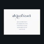 Tarjeta polvorienta de las direcciones de la boda<br><div class="desc">Las direcciones polvorientas de la boda de la marina de guerra de las direcciones el | cardan perfecto para cualquier boda. Una fuente elegante de la escritura emparejada con la fuente del texto llano. La fuente/el texto se puede modificar para requisitos particulares a sus colores del boda para el texto...</div>