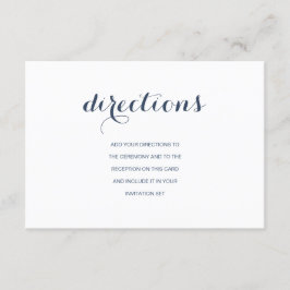 Tarjeta polvorienta de las direcciones de la boda