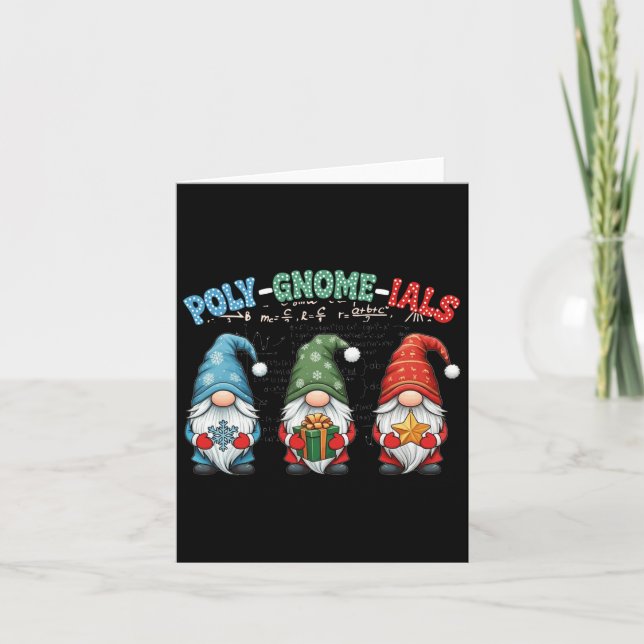 Tarjeta Poly-gnome-ials Algebra Teacher Calculus Funny Mat (Anverso)