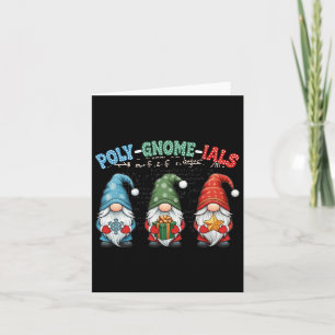 Tarjeta Poly-gnome-ials Algebra Teacher Calculus Funny Mat