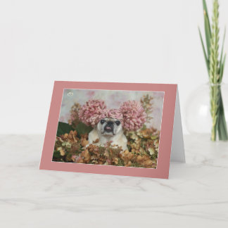 Tarjeta Pom Pom Pug