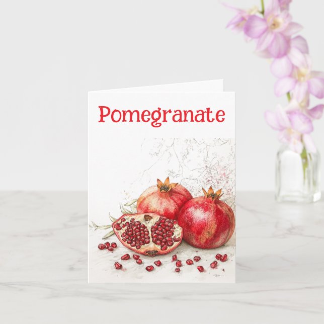 Tarjeta Pomegranate Greeting Card (Orquídea)