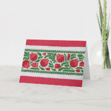 Pomegranatos y notecard de seda