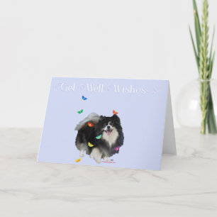Tarjeta Pomerania con Mariposas Mejora