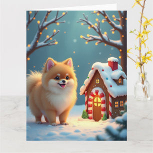 Tarjeta Pomerania en la Navidad del Pueblo de Pan de Jengi