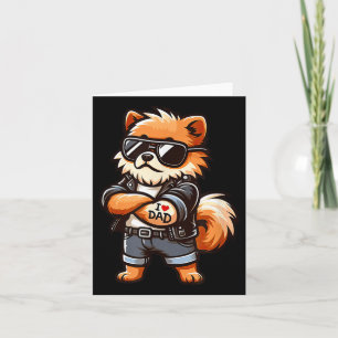 Tarjeta Pomeranian I Love Dad Funny Dog Tattoo