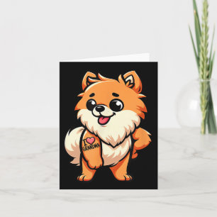 Tarjeta Pomeranian I Love Grandma Funny Dog Tattoo