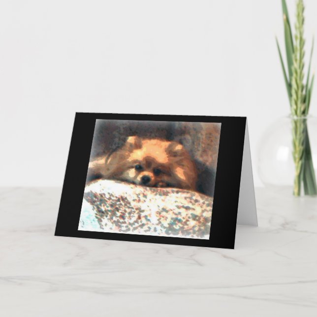 Tarjeta Pomeranian Notecard (Anverso)