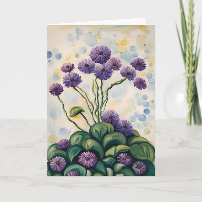 Tarjeta Poms Púrpura (Anverso)