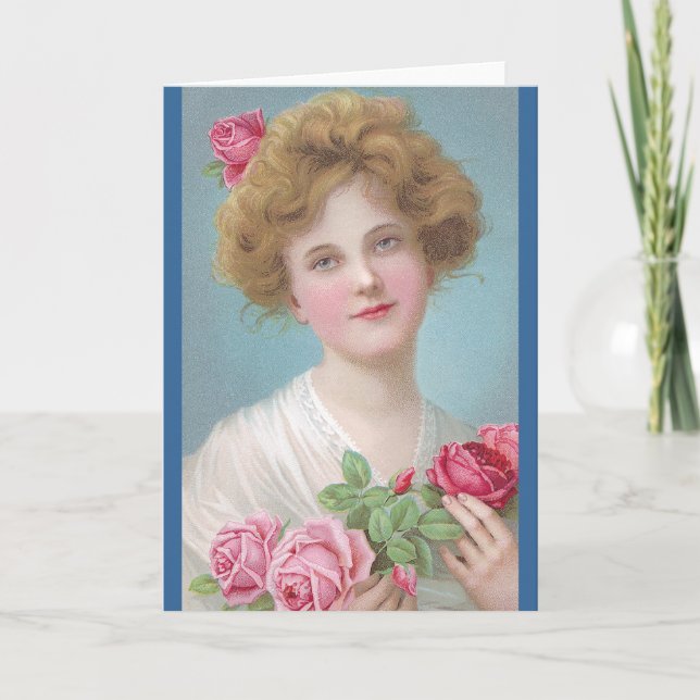 Tarjeta Pon Rosas en tus mejillas (Anverso)