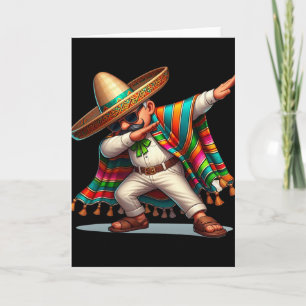 Tarjeta Poncho Mexicano Dabbing Cinco De Mayo Hombres Niño