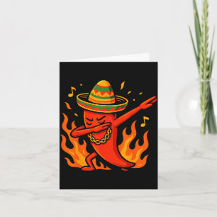 Tarjeta poncho mexicano haciendo dabbing cinco de mayo niñ