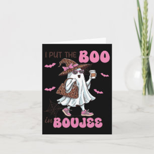 Tarjeta Poner El Boo En Boujee Halloween Cute Lady Ghost G