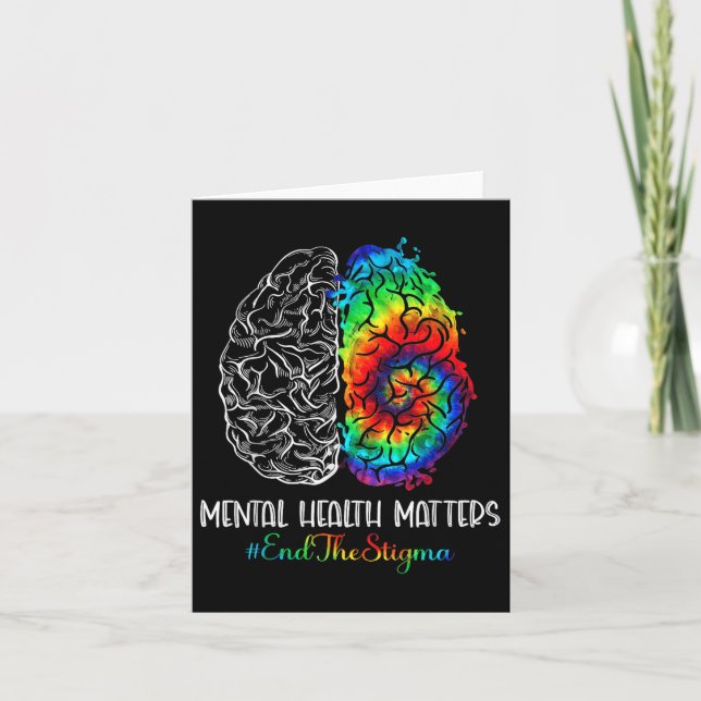 Tarjeta Poner Fin Al Estigma De Salud Mental Consciente De (Anverso)