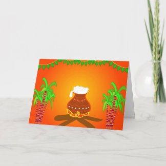 Tarjeta Pongal - festival indio del sur