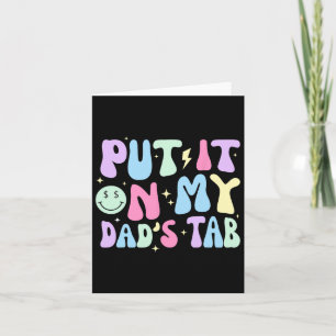 Tarjeta Póngalo En Mi Pestaña Padres Día Niños Groovy Hijo