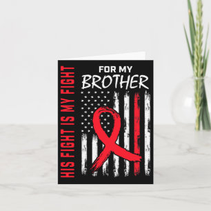 Tarjeta Pónganse rojos su lucha Hermano Concienciación sob