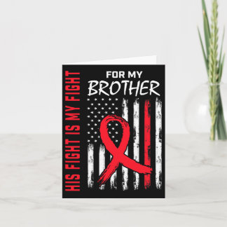 Tarjeta Pónganse rojos su lucha Hermano Concienciación sob