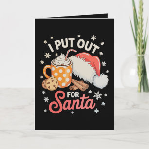 Tarjeta Pongo galletas para Santa Cacao Caliente Navidad