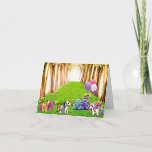 Tarjeta Poni pequeño y Unicornios