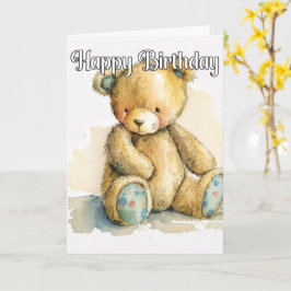 Tarjeta Poniendo al Oso Pequeño De Teddy