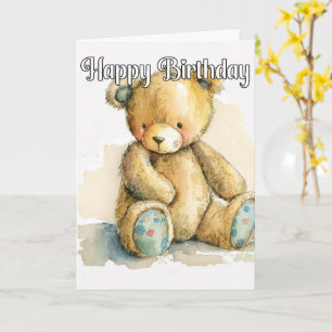 Tarjeta Poniendo al Oso Pequeño De Teddy
