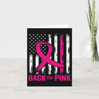 Tarjeta Poniendo De Lado La Bandera Rosa De Ee.Uu. Concien