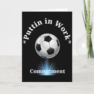 Tarjeta Poniendo In Trabajo Fútbol 