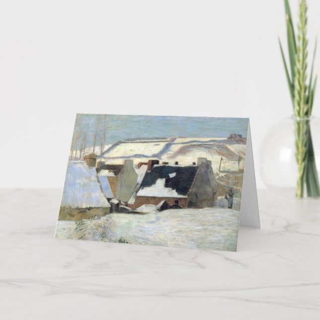 Tarjeta Pont-Aven Under the Snow | Paul Gauguin (Anverso)