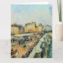 Tarjeta Pont Neuf, Tarde, Sunlight Camille Pissarro