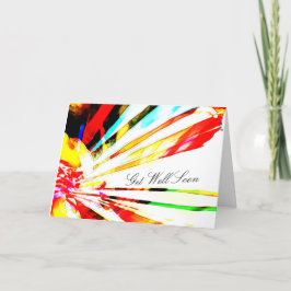 Tarjeta "Ponte bien pronto" Alegre Resumen de arte de los