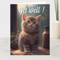 Ponte bien pronto gatito con bufanda