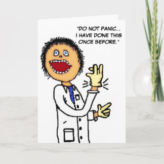 Tarjeta Ponte bien pronto humor Médico