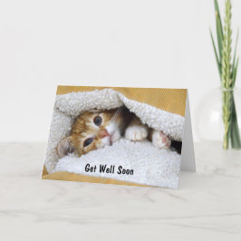 Tarjeta Ponte bien pronto Naranja Tabby Kitten