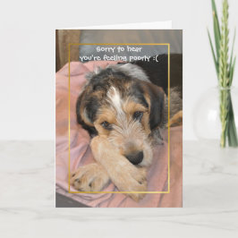 Tarjeta Ponte bien pronto perro